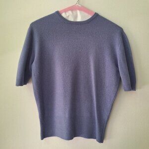 Vintage Lilac Cashmere SELKIRK Short Sleeve Sweater